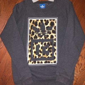 Adidas women’s Crew Neck leopard print sweatshirt